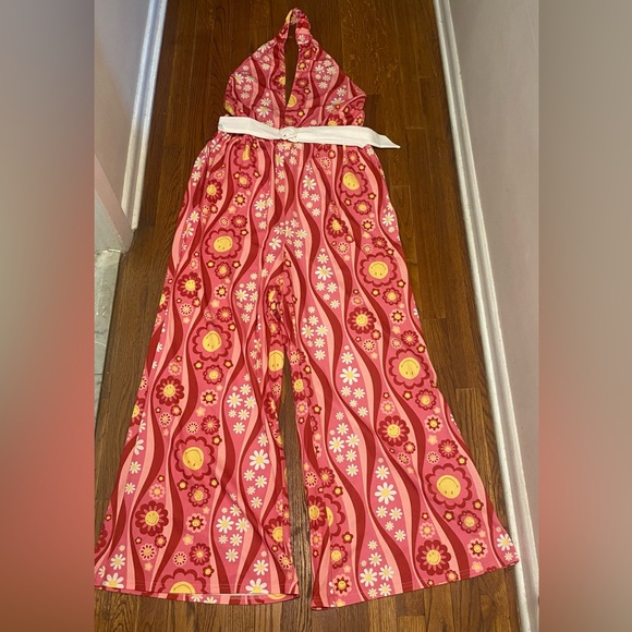 Unique vintage smiley flower power  collab jumpsuit size 2x - Picture 4 of 12